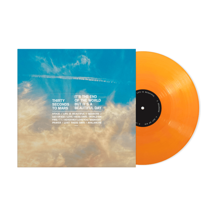 It's The End Of The World But It's A Beautiful Day: Opaque Orange Vinyl LP, T-Shirt + Signed Art Card - Image 2