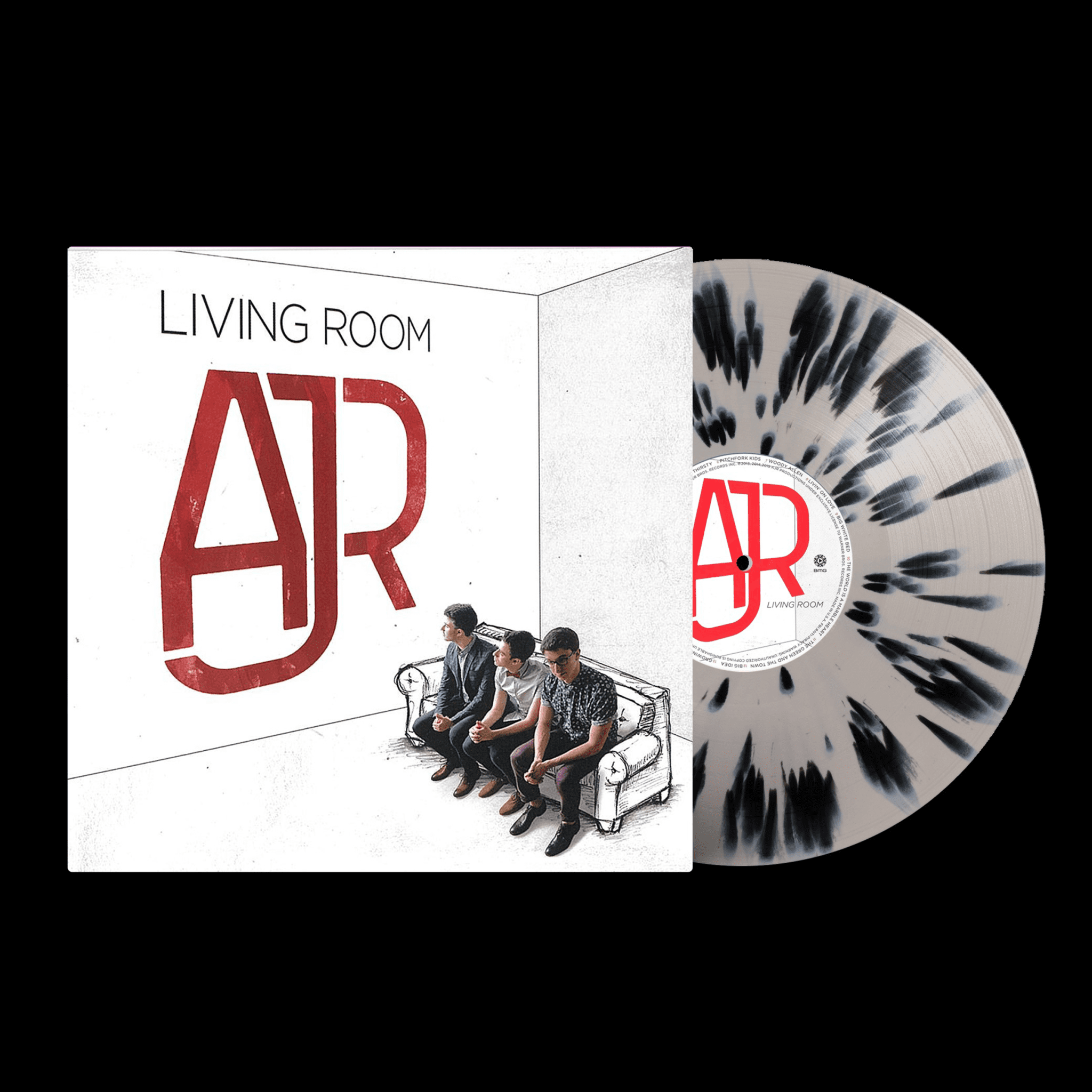 Living Room: Bone with Black Splatter Vinyl LP