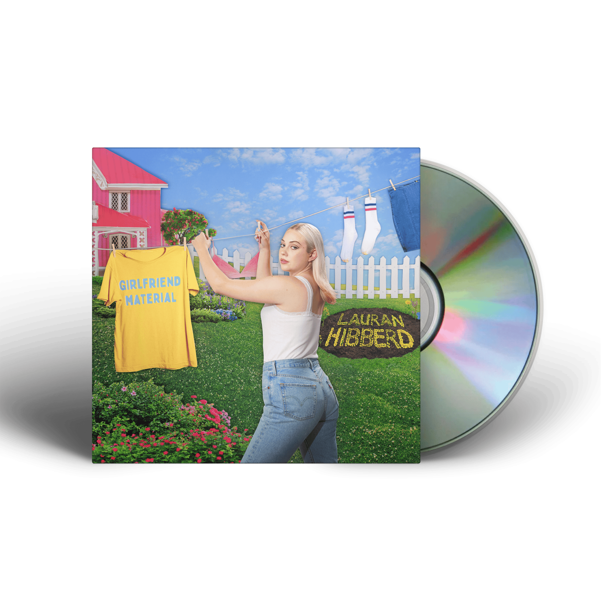 girlfriend material: Sky Blue + Clear Vinyl LP, CD, T-Shirt + Signed Print - Image 4