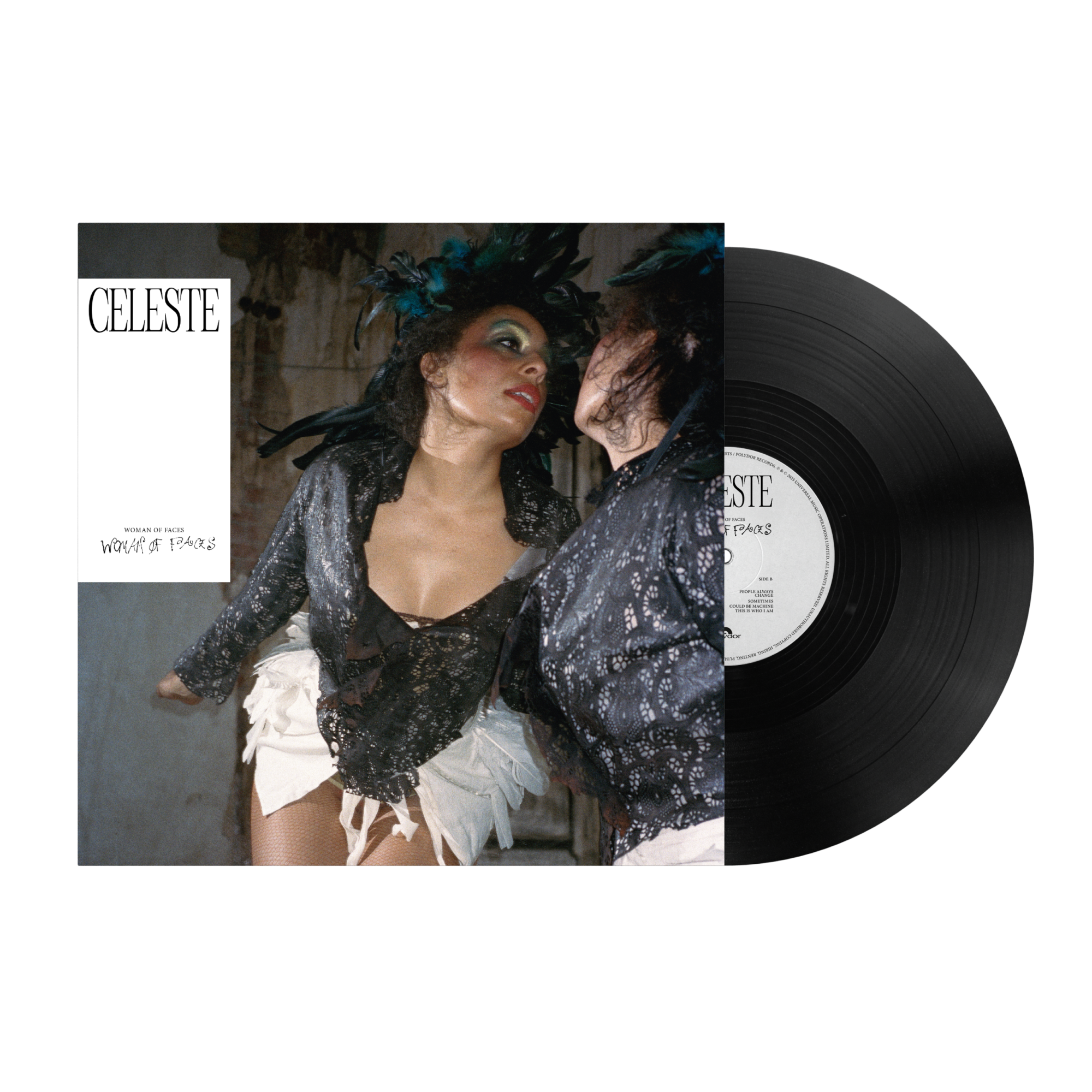 Woman Of Faces Standard Black Vinyl