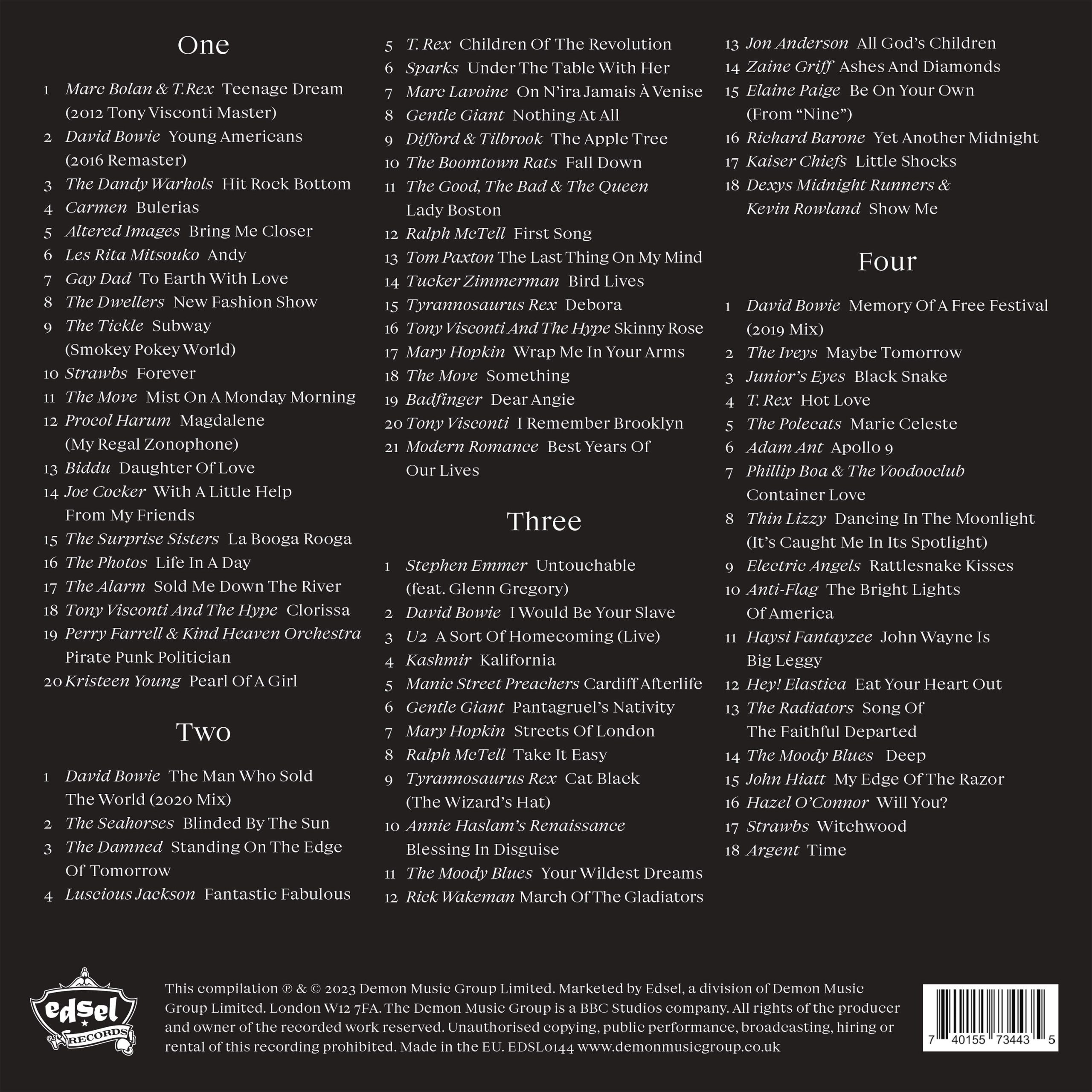 Produced By Tony Visconti: 4CD Box Set - Image 3