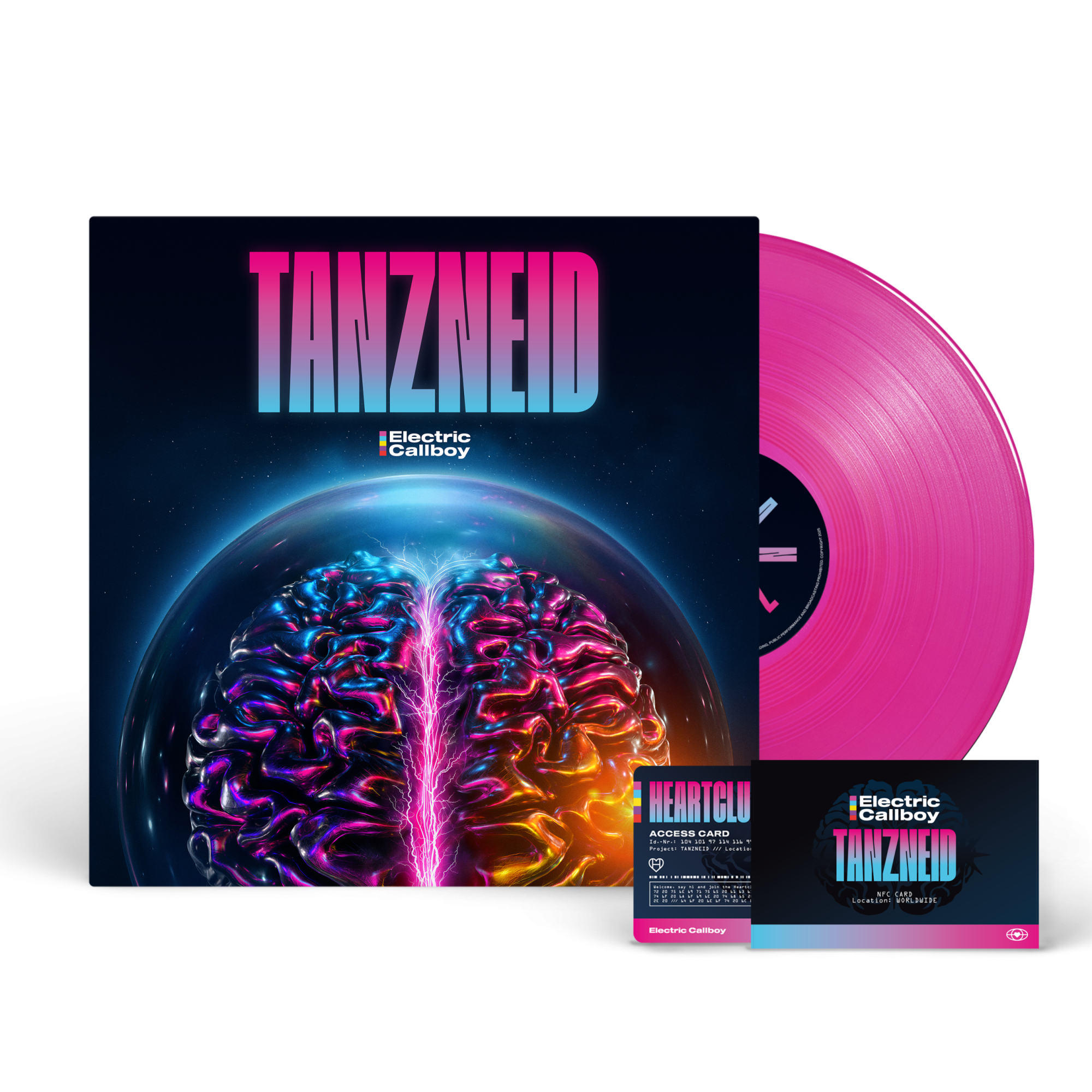 TANZNEID Ltd. Transparent Neon Pink LP & NFC-Fancard