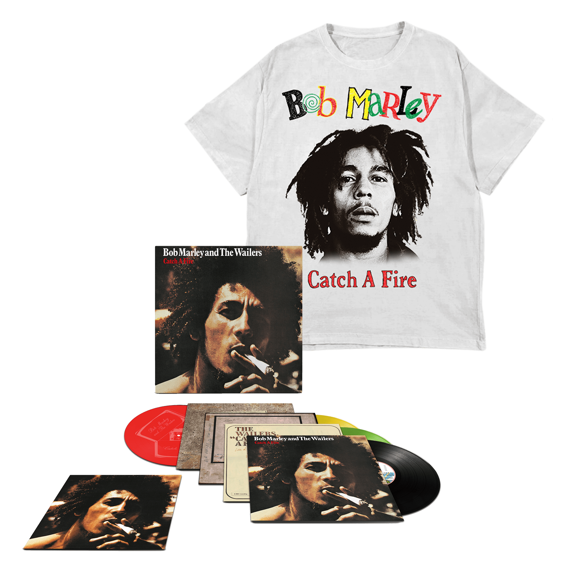 Catch A Fire (50th Anniversary): Exclusive Colour Vinyl 3LP/12" + White T-Shirt