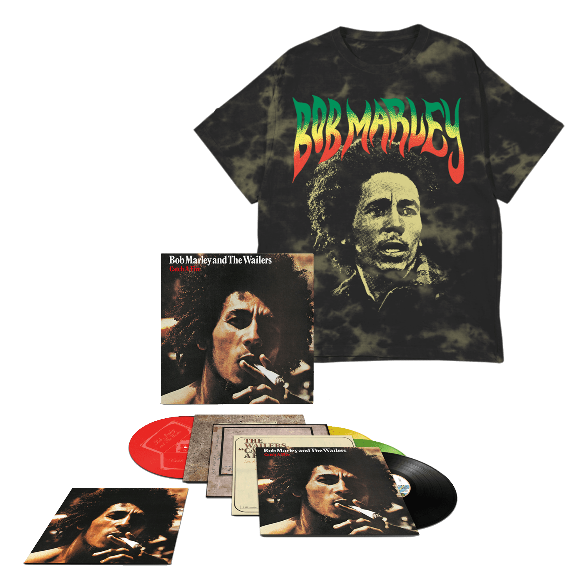 Catch A Fire (50th Anniversary): Exclusive Colour Vinyl 3LP/12" + Tie Dye T-Shirt