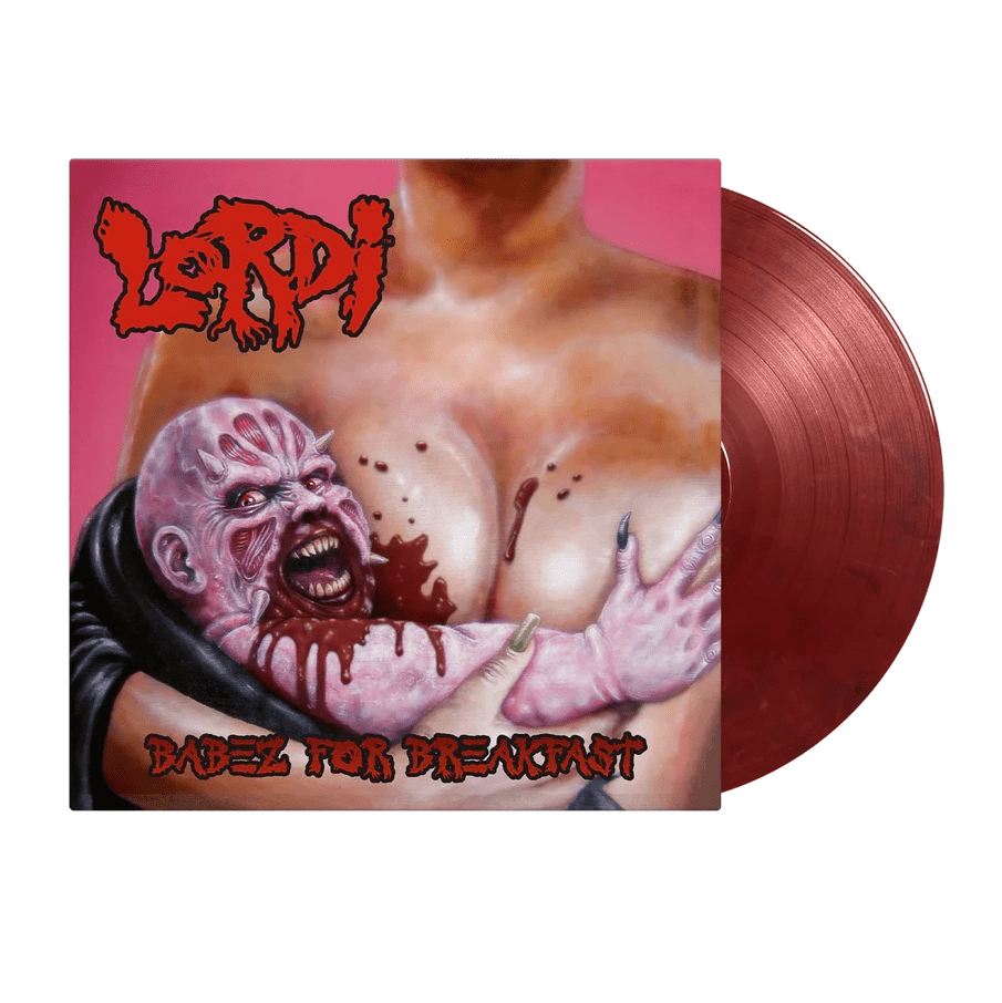 Babez For Breakfast: Blood Red & Black Marble Vinyl LP
