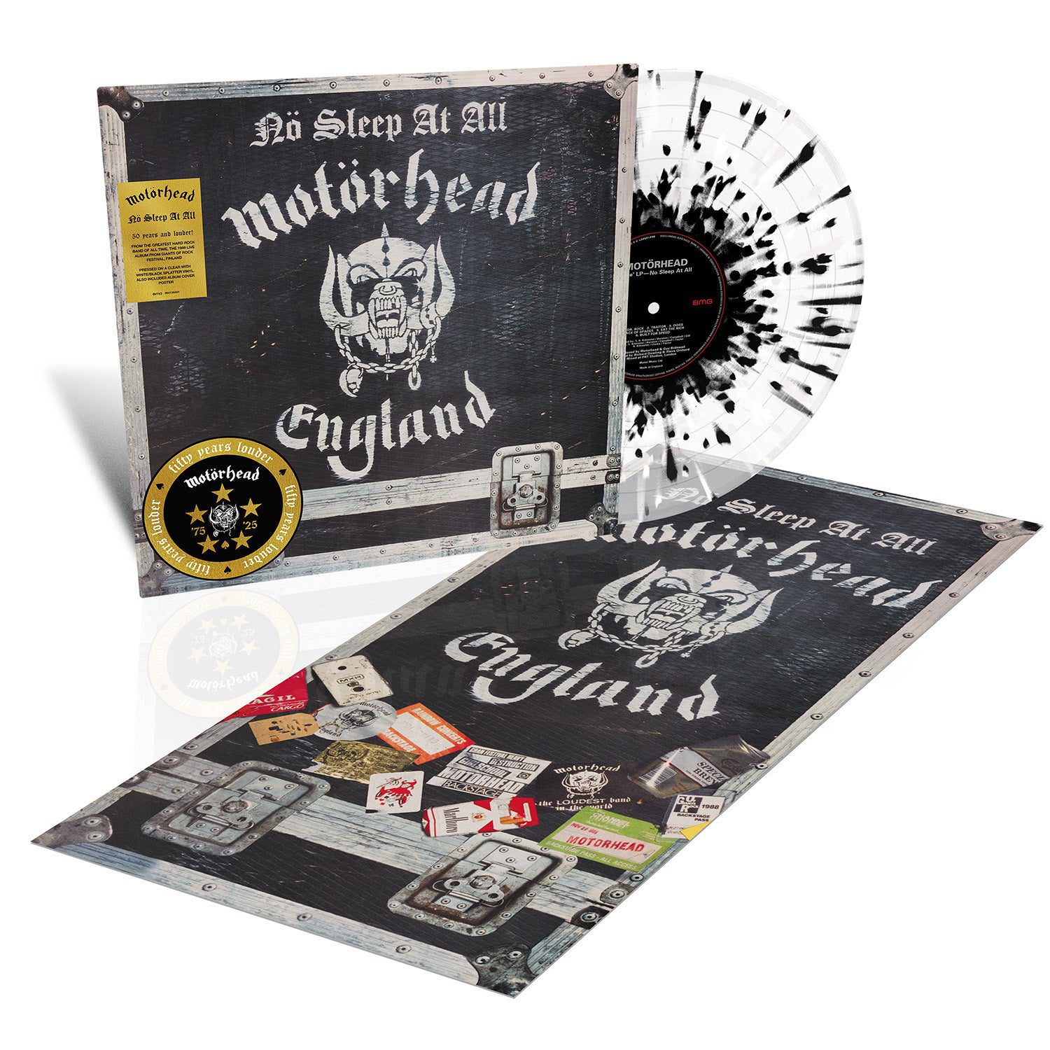 No Sleep At All: Clear with Black and White Splatter Vinyl LP