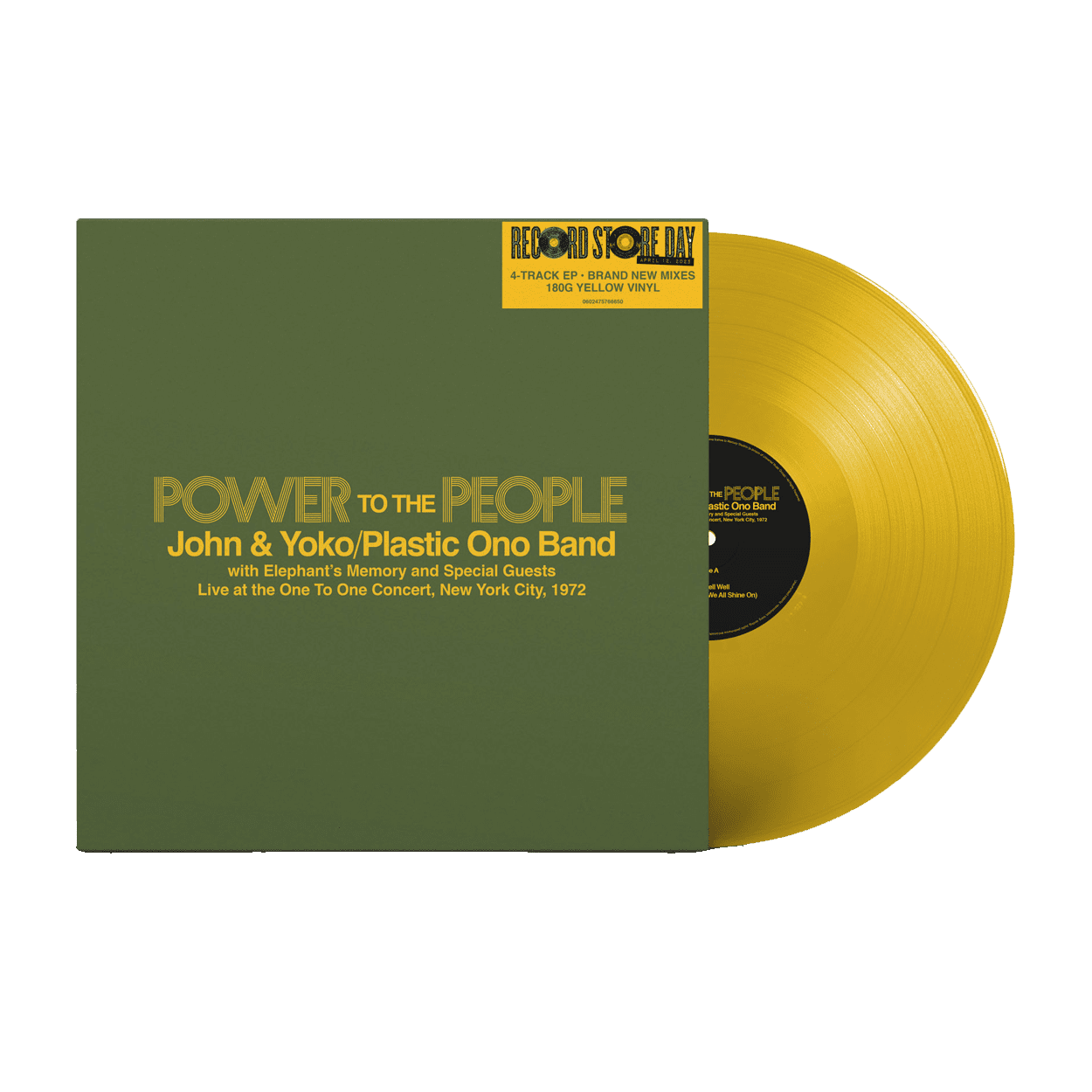 Power To The People - Live at the One To One Concert, New York City, 1972 (RSD25): Yellow Vinyl LP