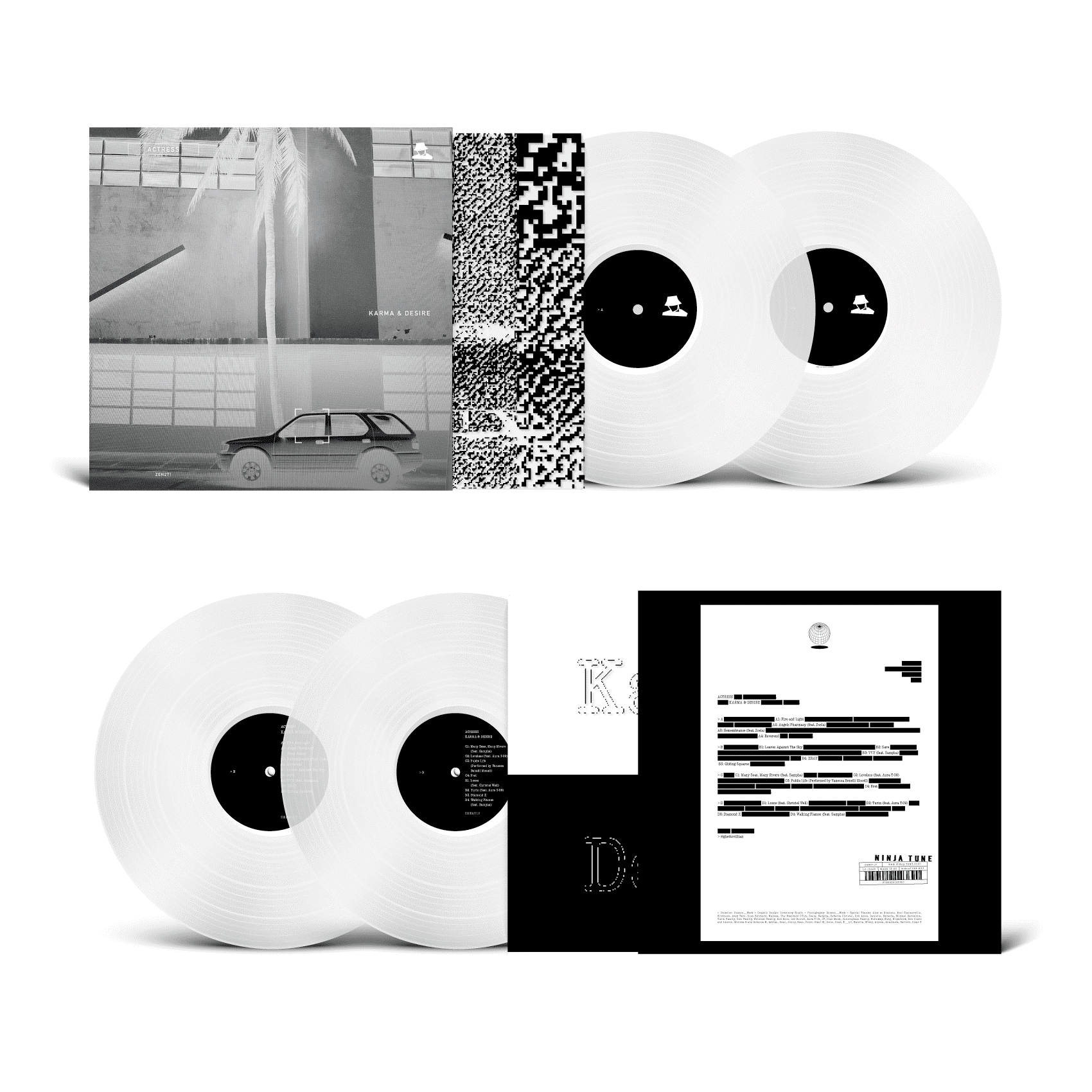 Karma & Desire: Limited Crystal Clear Vinyl 2LP in Silver Foil Metallic Bag