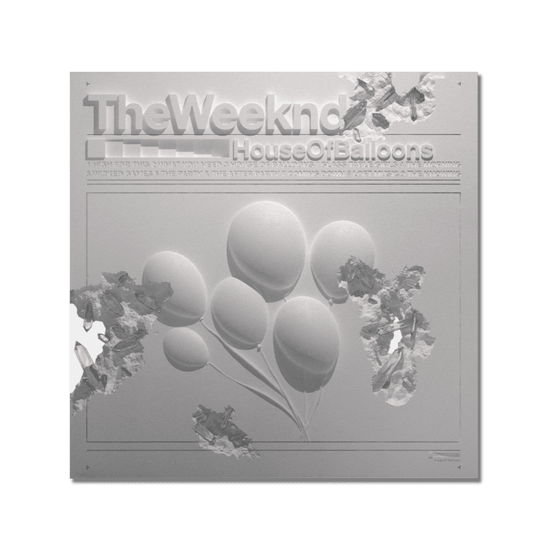 DANIEL ARSHAM X THE WEEKND HOUSE OF BALLOONS ANNIVERSARY 2LP VINYL