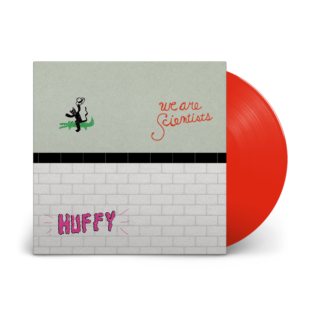 Huffy: Cherry Laser Red Vinyl LP + Sticker Sheet