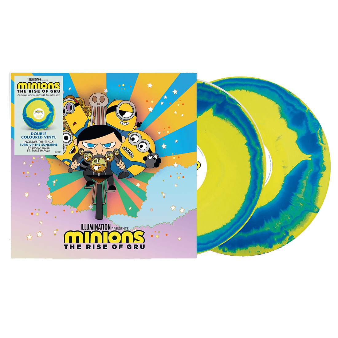 Minions - The Rise Of Gru: Limited Yellow & Blue Swirl Vinyl 2LP
