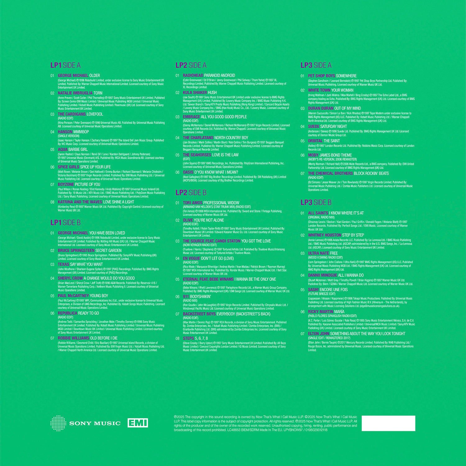 NOW – Yearbook 1997 (3LP) - Image 2