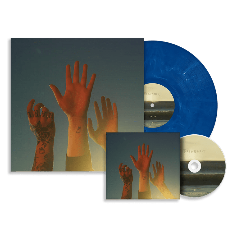 the record: Limited Blue Vinyl LP + CD