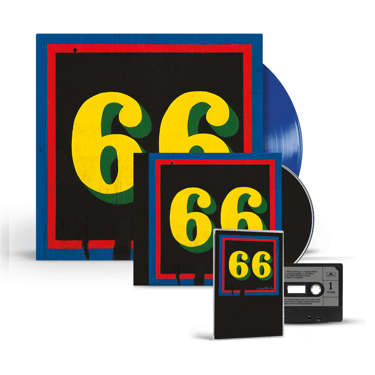 66: Limited Blue Vinyl LP, CD + Cassette