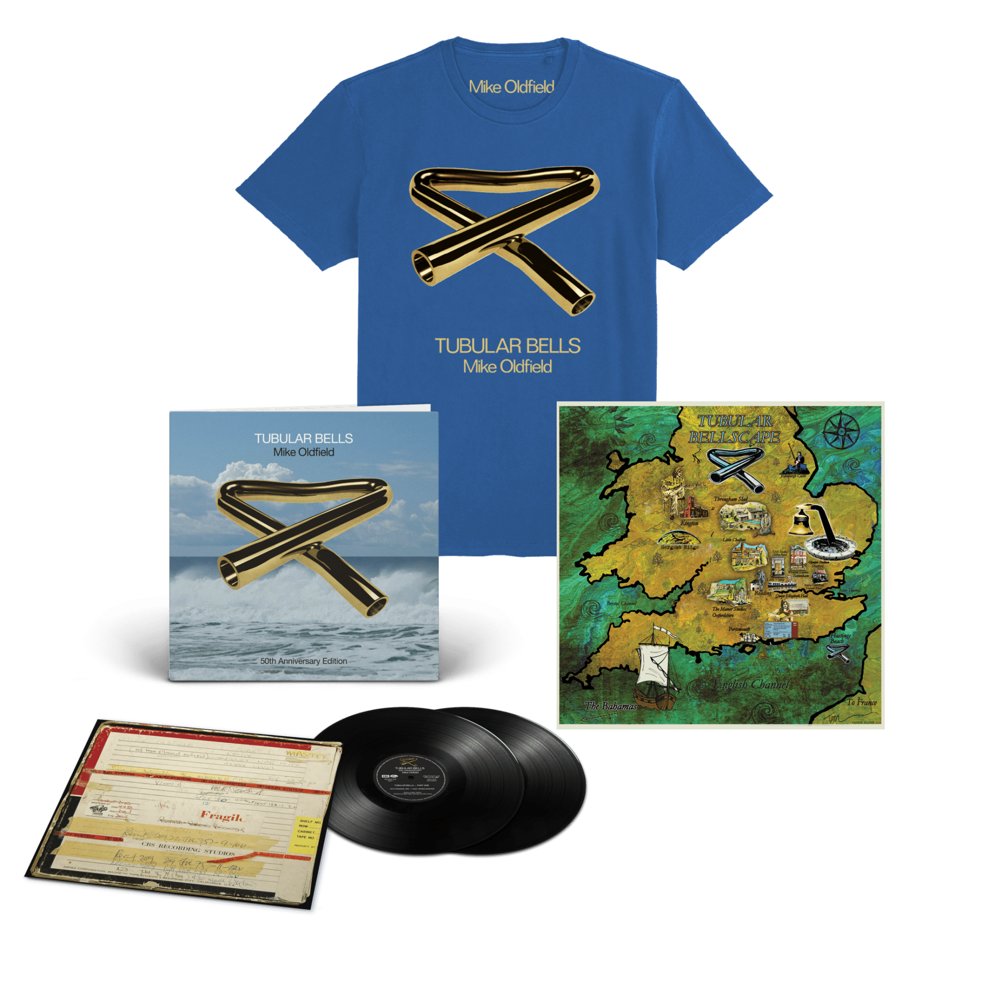 Tubular Bells (50th Anniversary Edition): Vinyl 2LP, Official Tubular Bellscape Print + Anniversary T-Shirt
