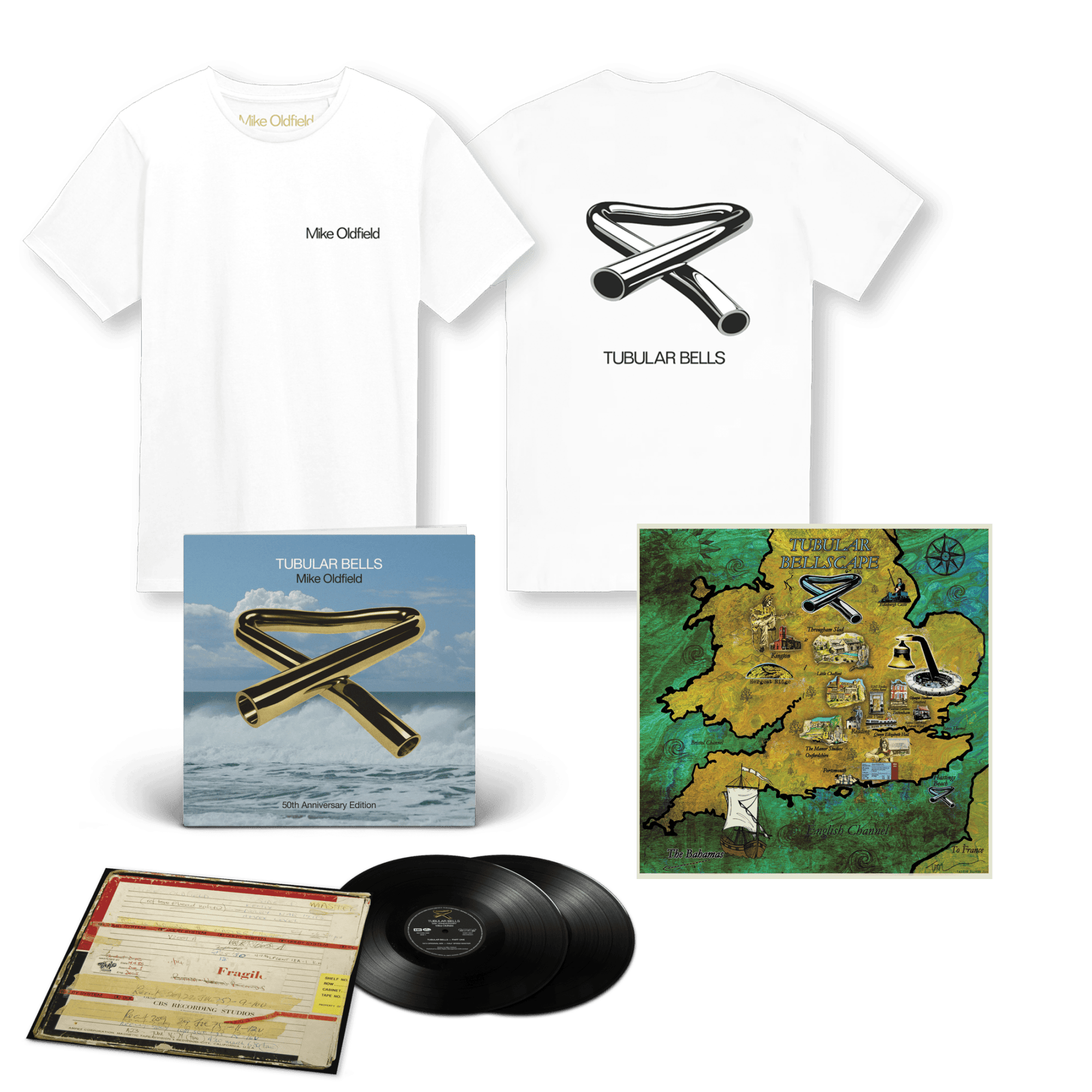 Tubular Bells (50th Anniversary Edition): Vinyl 2LP, Official Tubular Bellscape Print + Classic T-Shirt
