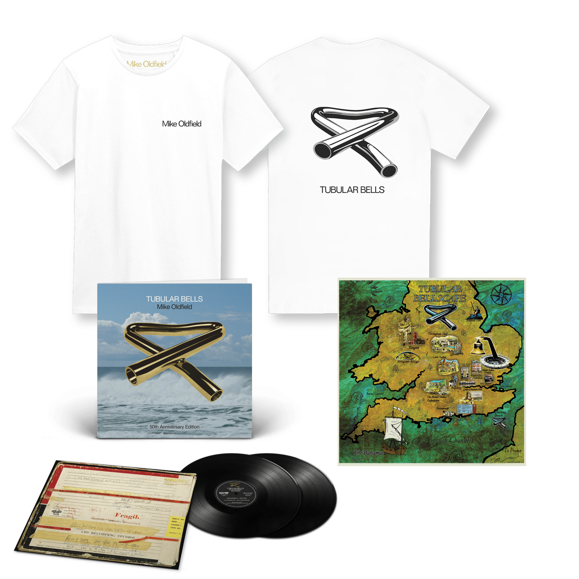 Tubular Bells (50th Anniversary Edition): Vinyl 2LP, Official Tubular Bellscape Print + Classic T-Shirt