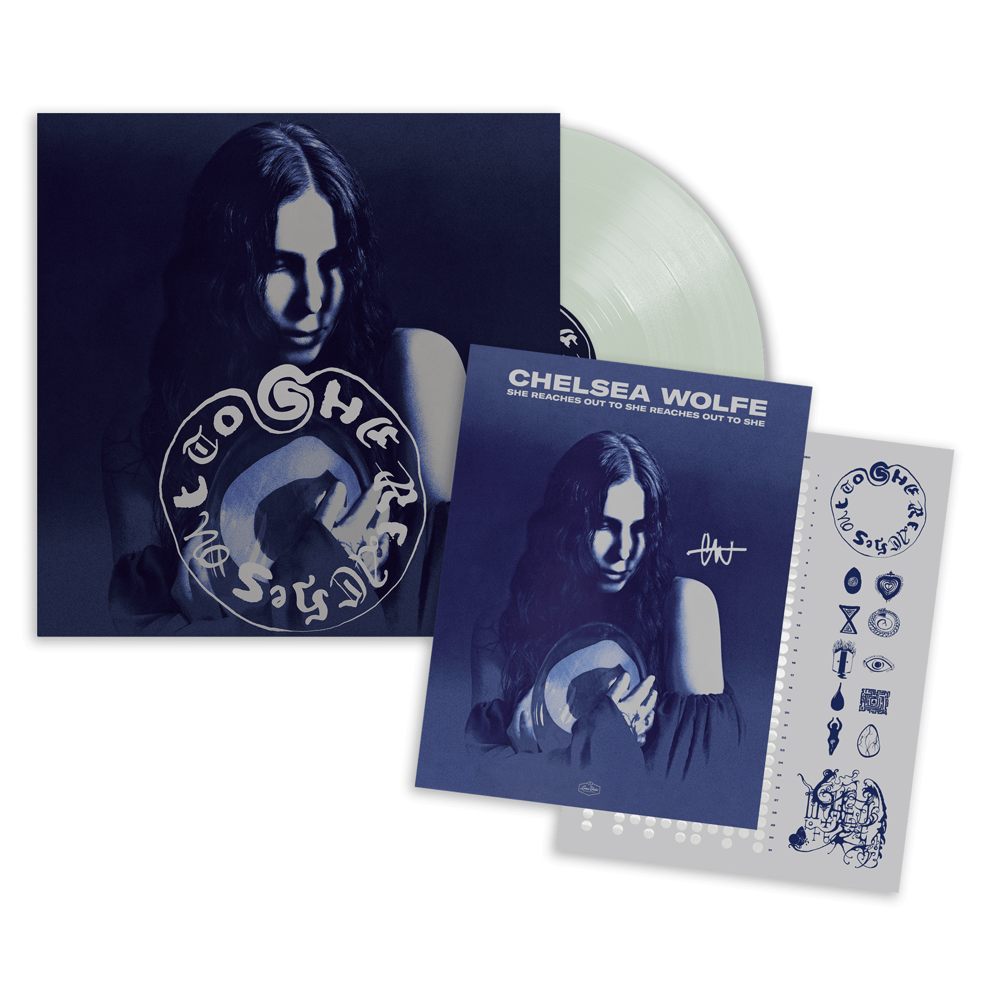 She Reaches Out To She Reaches Out To She: Limited Transparent Sea Green Vinyl LP + Signed Print