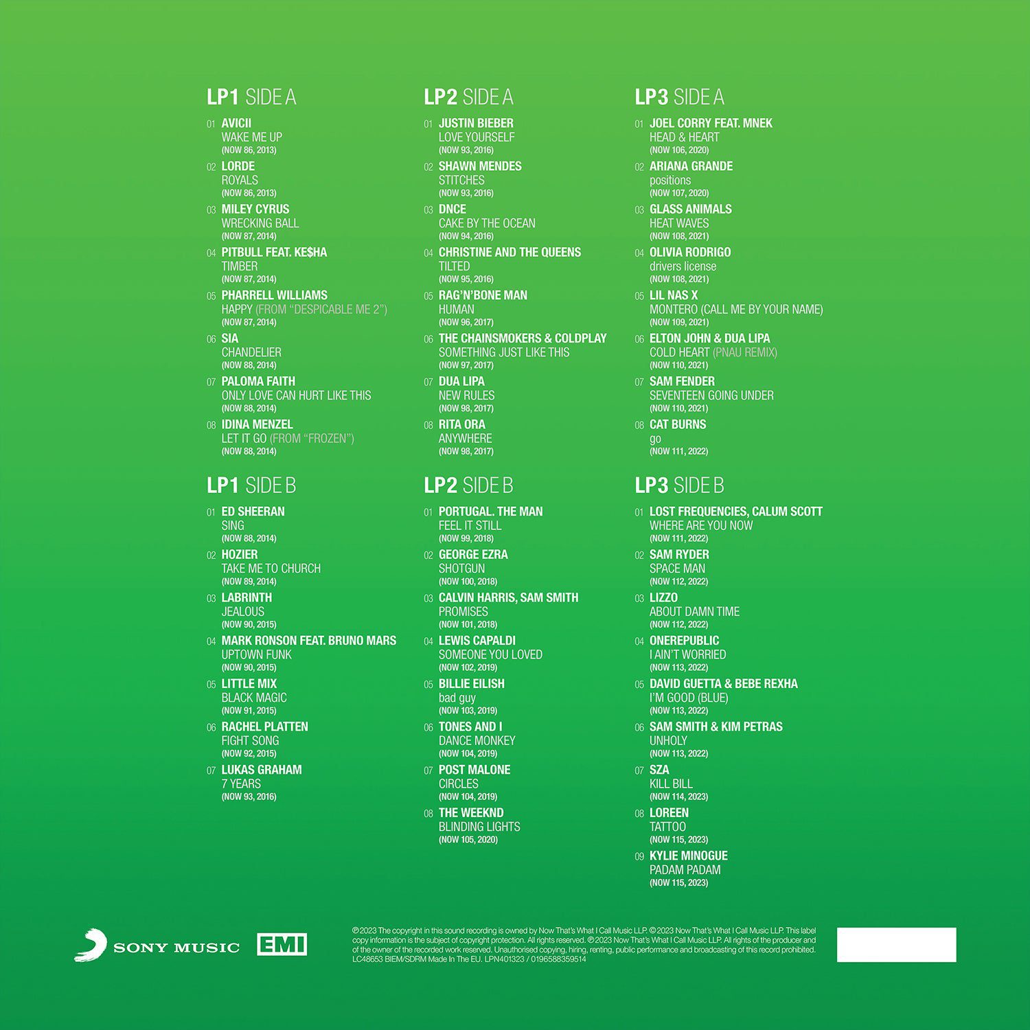 NOW That's What I Call 40 Years: Volume 4 - 2013-2023 (3LP) - Image 2