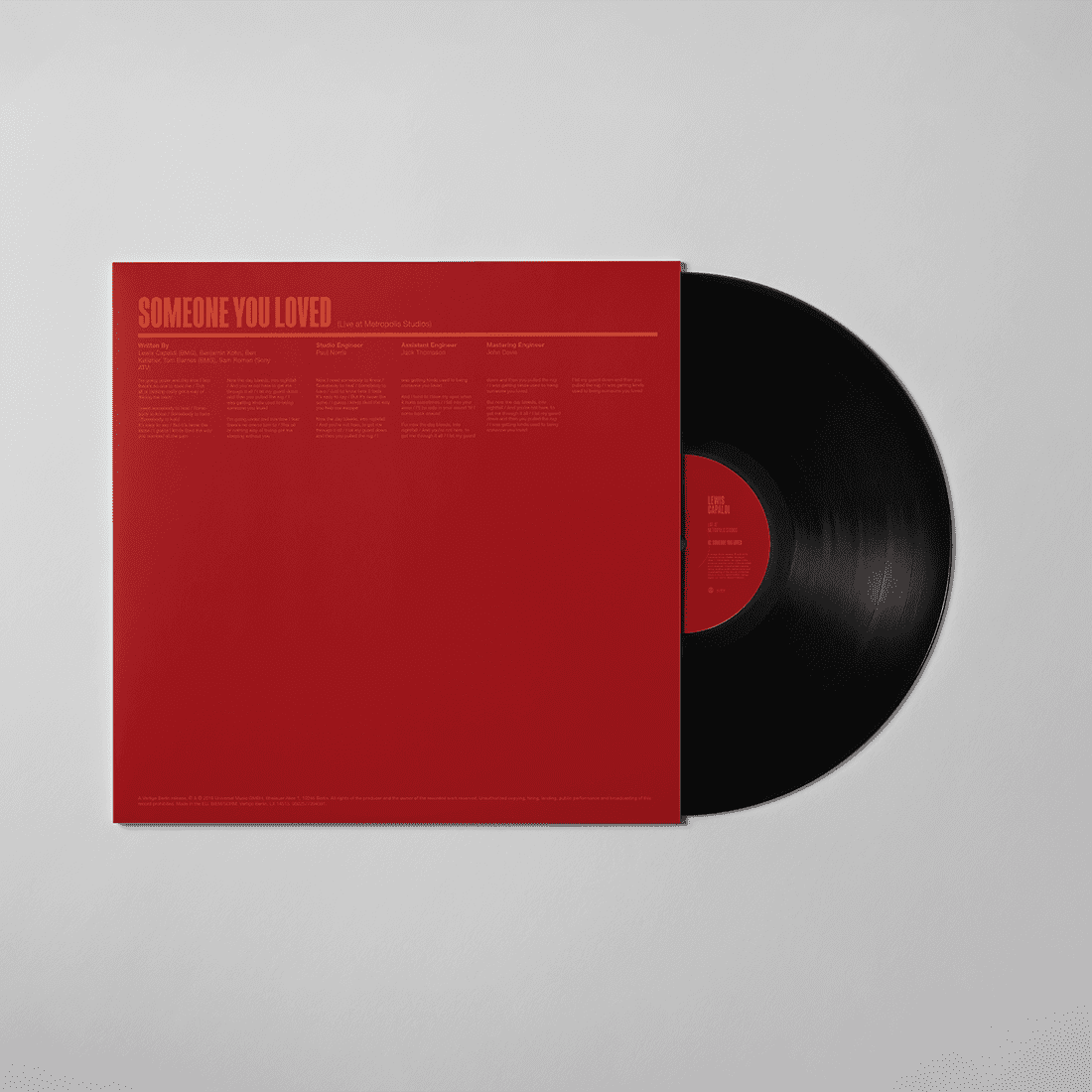 Lewis Limited Edition 10" SYL / Bruises - Live From Metropolis Studios