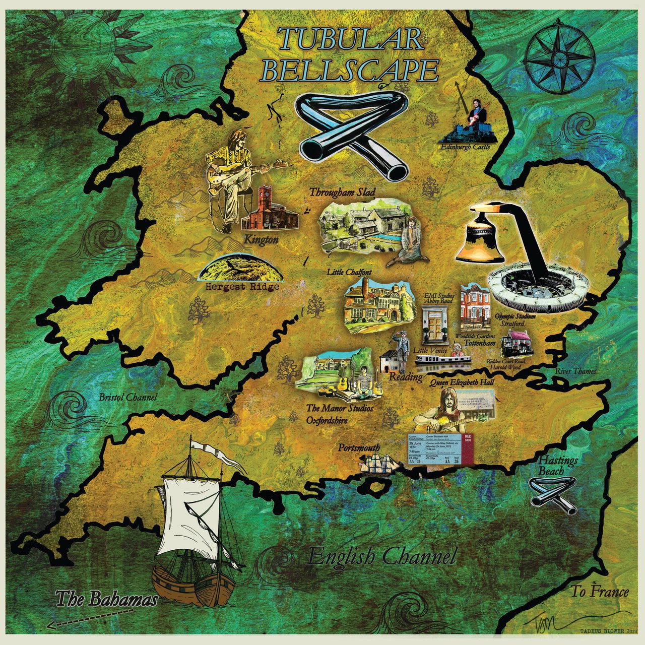 Tubular Bells (50th Anniversary Edition): Vinyl 2LP + Official Tubular Bellscape Print - Image 2