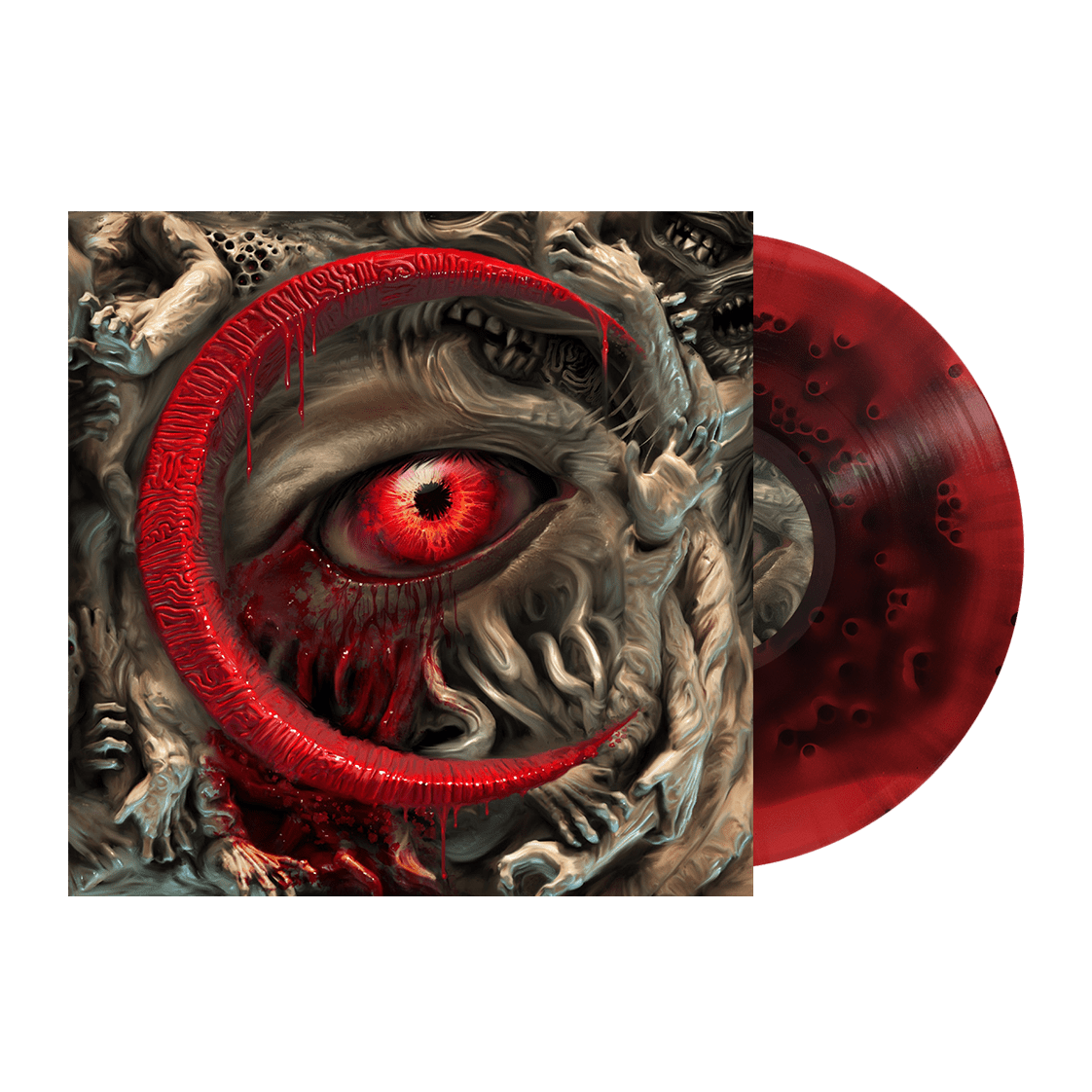 Living Chaos: Transparent Red & Black Ice Cloudy Vinyl LP