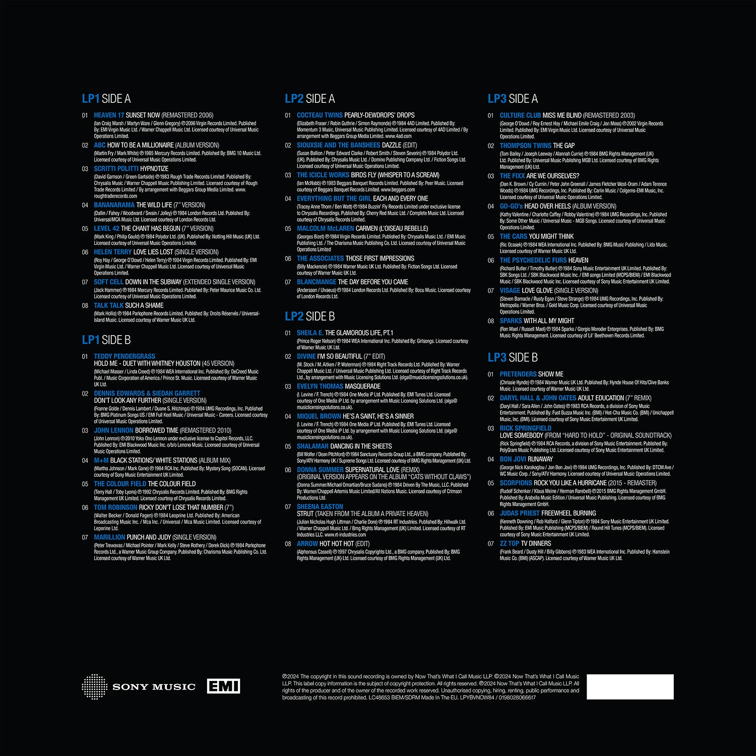 NOW Yearbook – THE VAULT: 1984 (3LP) - Image 2